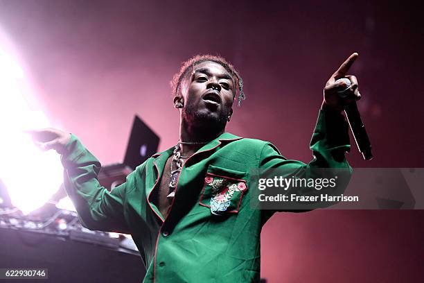 Lil Uzi Vert performs on Flog Stage during day one of Tyler, the Creator's 5th Annual Camp Flog Gnaw Carnival at Exposition Park on November 12, 2016...