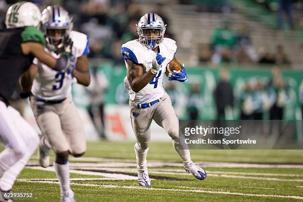 Middle Tennessee Blue Raiders RB I'Tavius Mathers carries the football during the third quarter of the quarter of the NCAA Football game between the...