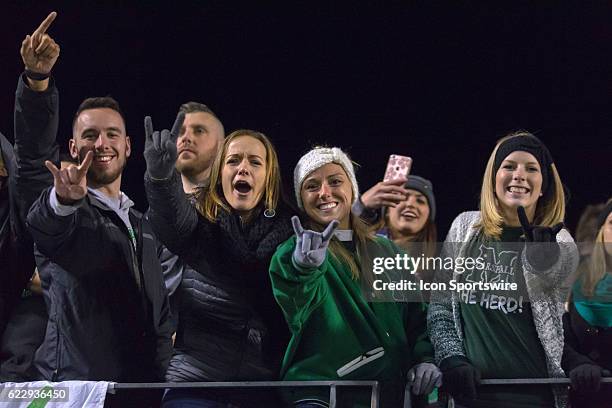 Marshall Thundering Herd fans in the stands during the NCAA Football game between the Middle Tennessee Blue Raiders and the Marshall Thundering Herd...