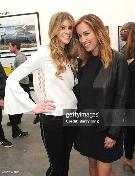 Actress Emily Joyce and guest attend 'Hindsight Is 30/40 - A Group Photographer Exhibition' at The Salon at Automatic Sweat on November 12, 2016 in...