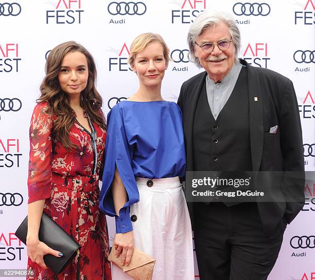 Actors Ingrid Bisu, Sandra Huller and Peter Simonischek arrive at the AFI FEST 2016 Presented By Audi -Screening Of Sony Pictures Classic's "Toni...