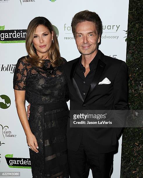Daisy Fuentes and Richard Marx attend Farm Sanctuary's 30th anniversary gala at the Beverly Wilshire Four Seasons Hotel on November 12, 2016 in...