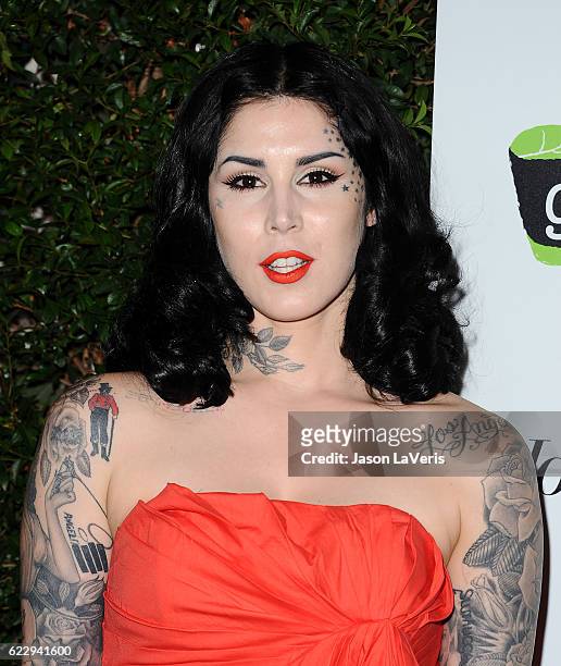 Kat Von D attends Farm Sanctuary's 30th anniversary gala at the Beverly Wilshire Four Seasons Hotel on November 12, 2016 in Beverly Hills, California.