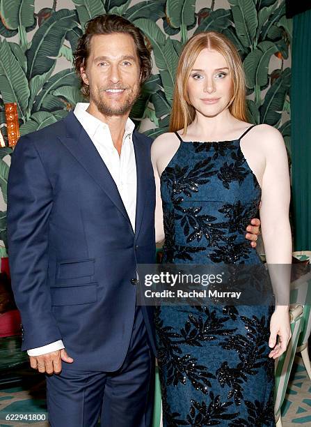 Actors Matthew McConaughey and Bryce Dallas Howard attend as The Weinstein Company celebrates the cast and filmmakers of "Sing Street," "Lion," "The...