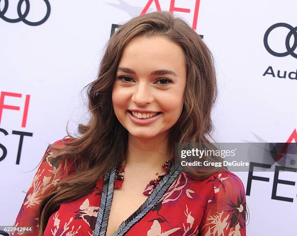 Actress Ingrid Bisu arrives at the AFI FEST 2016 Presented By Audi -Screening Of Sony Pictures Classic's "Toni Erdmann" at the Egyptian Theatre on...