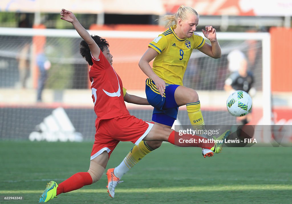 Sweden v Korea DPR: Group A - FIFA U-20 Women's World Cup Papua New Guinea 2016