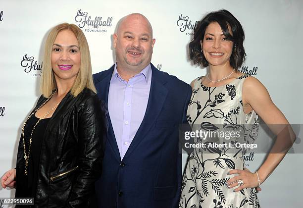 Actress Emmanuelle Vaugier with guests at the 2016 Fluffball Event held at The Little Door on November 12, 2016 in Los Angeles, California.