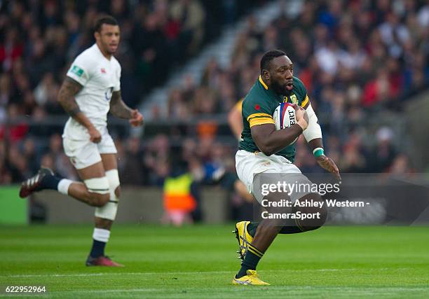 South Africa's Tendai Mtawarira in action during todays match during the Old Mutual Wealth Series Autumn International match between England and...