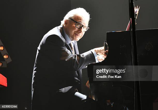 Composer Lalo Schifrin performs during the Tribute to Lalo Schifrin Concert at Palais des Congres as part of "Cinema Et Musique De Film 2016" 3rd...