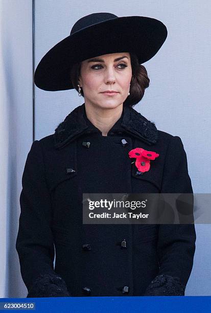 Catherine, Duchess of Cambridge attends the annual Remembrance Sunday Service at the Cenotaph on Whitehall on November 13, 2016 in London, England....