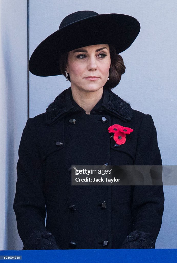 The Royal Family Lay Wreaths At The Cenotaph On Remembrance Sunday