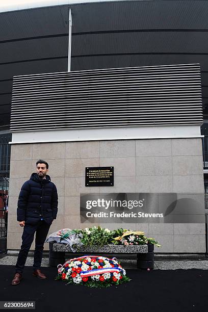 Michael Dias son of the only victim of the Stade de France paid tribute to his father after the unveiling of the commemorative plaque by French...