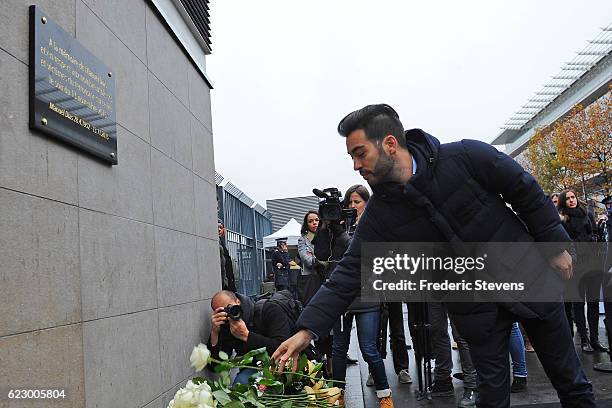 Michael Dias son of the only victim of the Stade de France paid tribute to his father after the unveiling of the commemorative plaque by French...