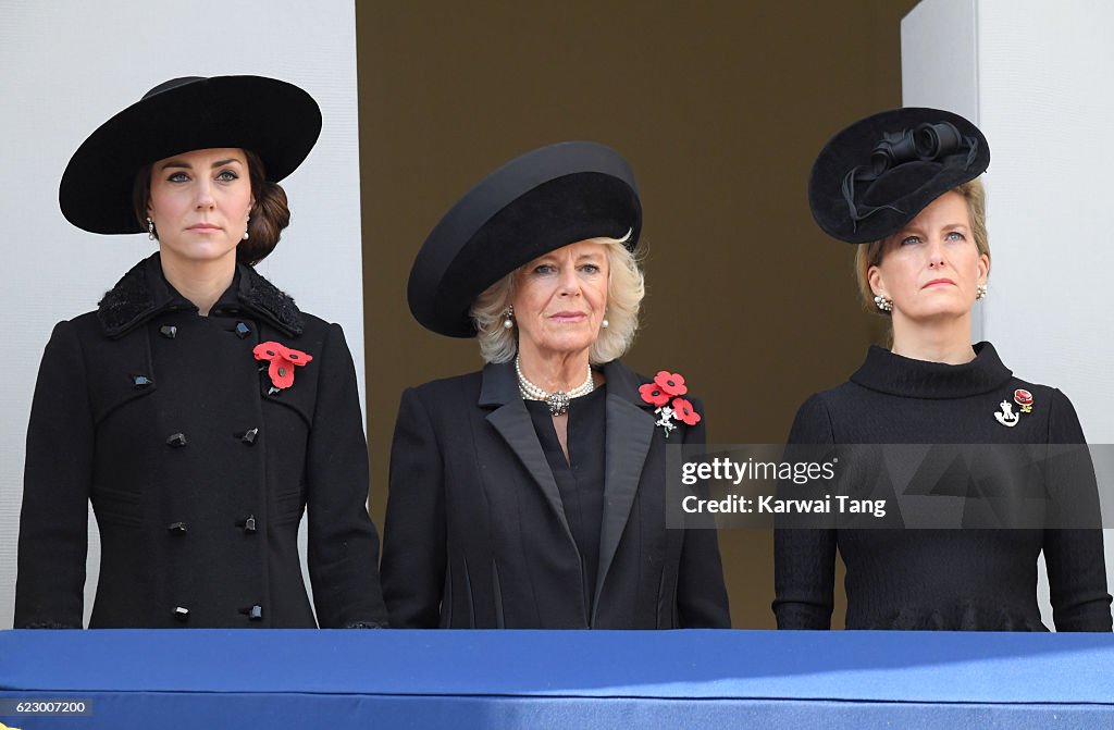 The Royal Family Lay Wreaths At The Cenotaph On Remembrance Sunday