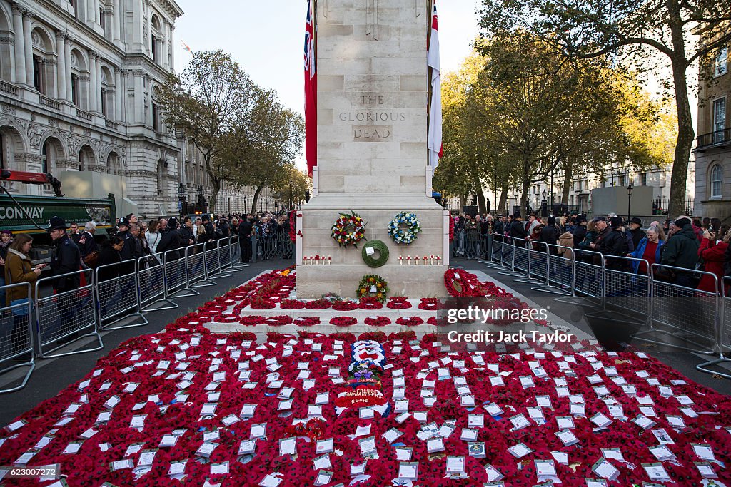 The Royal Family Lay Wreaths At The Cenotaph On Remembrance Sunday