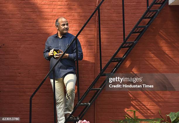 Deputy Chief Minister of Delhi Manish Sisodia, during an exclusive interview at his resident, on November 13, 2016 in New Delhi, India.