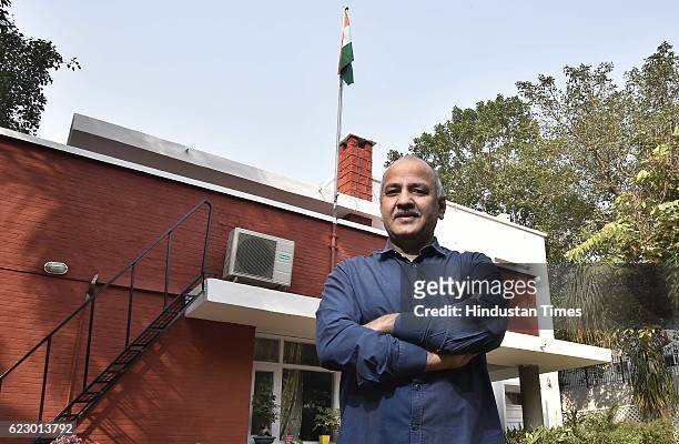 Deputy Chief Minister of Delhi Manish Sisodia, during an exclusive interview at his resident, on November 13, 2016 in New Delhi, India.