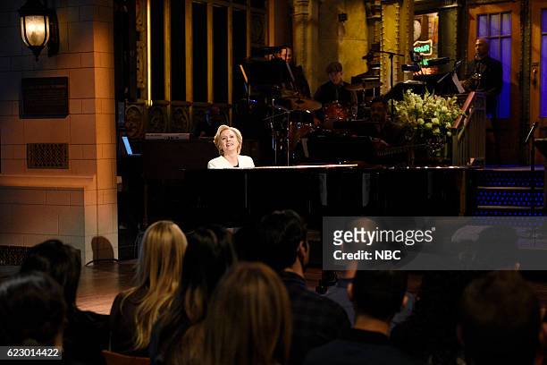 Dave Chappelle" Episode 1710 -- Pictured: Kate McKinnon as Hillary Clinton sings Leonard Cohen's "Hallelujah" during the "Election Week Cold Open"...