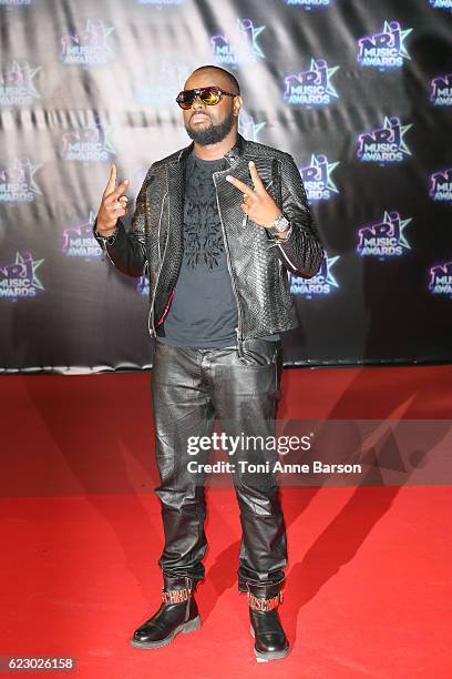 Maitre Gims arrives at the 18th NRJ Music Awards at the Palais des Festivals on November 12, 2016 in Cannes, France.