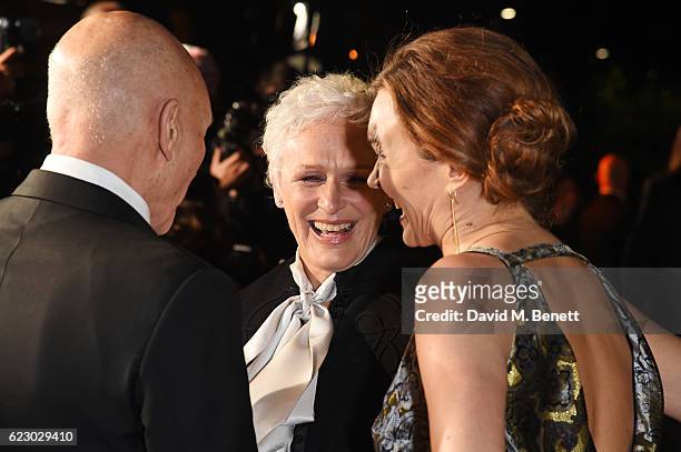 Sir Patrick Stewart, Glenn Close and Sunny Ozell arrive at The 62nd London Evening Standard Theatre Awards, recognising excellence from across the...