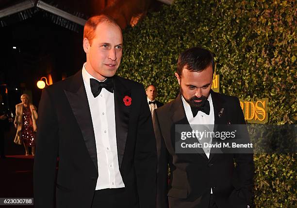 Prince William, Duke of Cambridge, and Evgeny Lebedev arrive at The 62nd London Evening Standard Theatre Awards, recognising excellence from across...