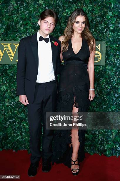 Damian Hurley and Elizabeth Hurley attend The London Evening Standard Theatre Awards at The Old Vic Theatre on November 13, 2016 in London, England.
