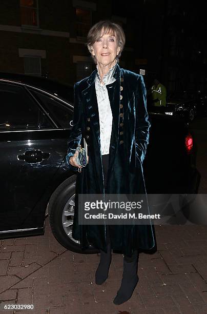 Eileen Atkins arrives in an Audi at The London Evening Standard Theatre Awards at The Old Vic Theatre on November 13, 2016 in London, England.