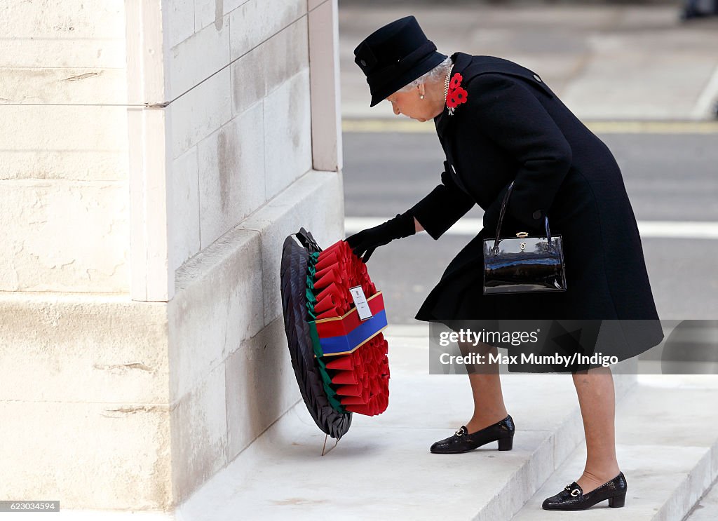 The Royal Family Lay Wreaths At The Cenotaph On Remembrance Sunday