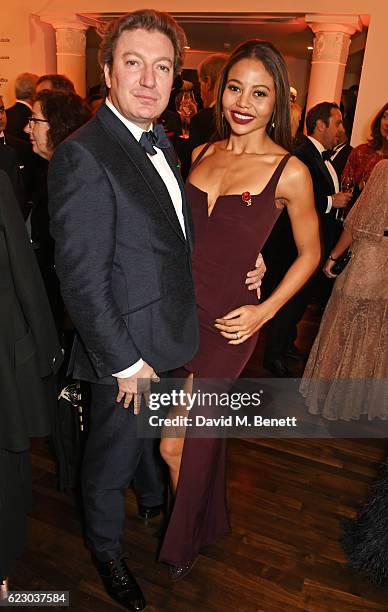 Ceawlin Thynn , Viscount of Weymouth, and Emma McQuiston, Viscountess of Weymouth, attend a cocktail reception at The 62nd London Evening Standard...