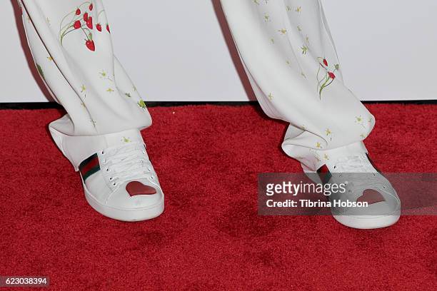 Qi Qi, shoe detail, attends the Hawaii International Film Festival 2016 at the Dole Cannery Theaters on November 12, 2016 in Honolulu, Hawaii.