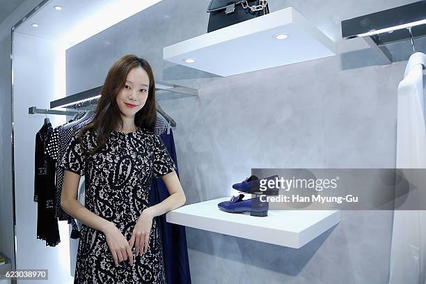 Model attends the Michael Kors Cheongdam Flagship Store Opening Cocktail Party on November 12, 2016 in Seoul, South Korea.
