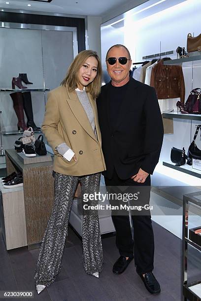 Stylist Faye Tsui and Michael Kors attend the Michael Kors Cheongdam Flagship Store Opening Cocktail Party on November 12, 2016 in Seoul, South Korea.