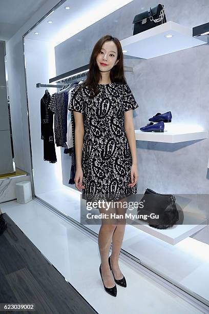 Model attends the Michael Kors Cheongdam Flagship Store Opening Cocktail Party on November 12, 2016 in Seoul, South Korea.