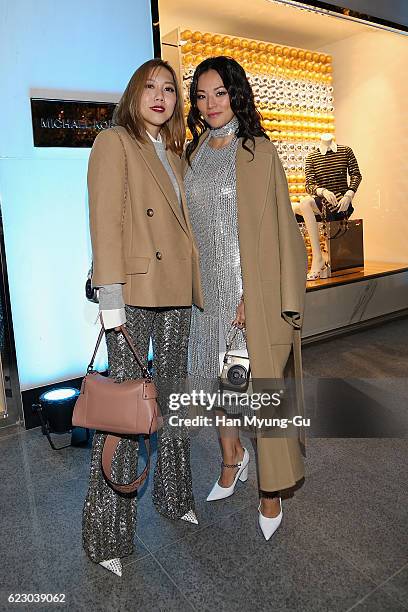 Stylist Faye Tsui and Tina Leung attend the Michael Kors Cheongdam Flagship Store Opening Cocktail Party on November 12, 2016 in Seoul, South Korea.