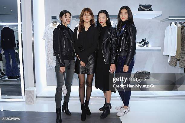 Models attend the Michael Kors Cheongdam Flagship Store Opening Cocktail Party on November 12, 2016 in Seoul, South Korea.