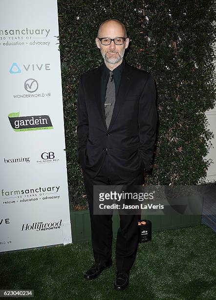 Moby attends Farm Sanctuary's 30th anniversary gala at the Beverly Wilshire Four Seasons Hotel on November 12, 2016 in Beverly Hills, California.