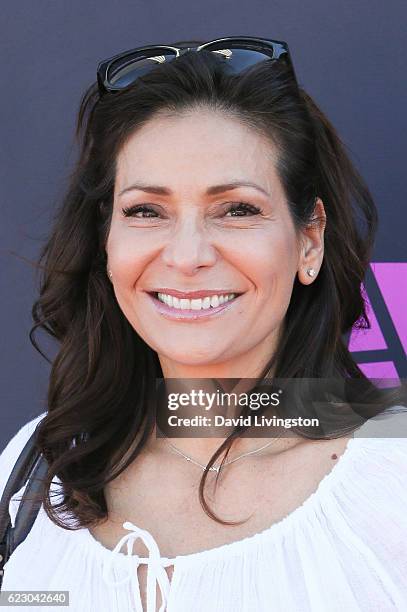 Actress Constance Marie arrives at the P.S. ARTS' Express Yourself 2016 at Barker Hangar on November 13, 2016 in Santa Monica, California.