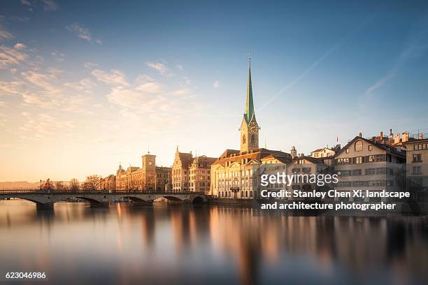 zurich morning - lake zurich stock pictures, royalty-free photos & images
