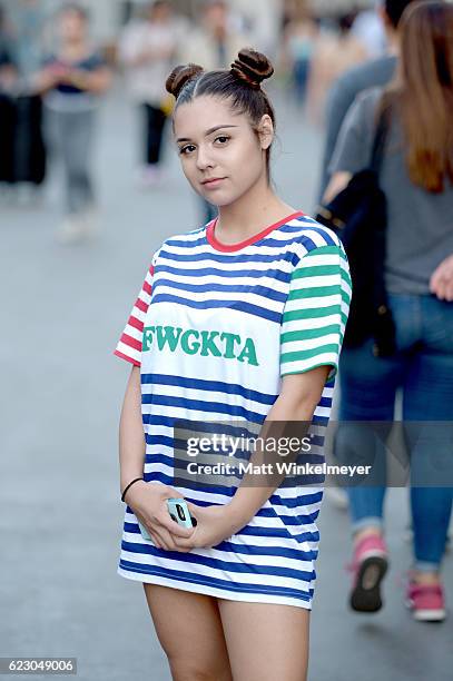 Festival goer is seen during day two of Tyler, the Creator's 5th Annual Camp Flog Gnaw Carnival at Exposition Park on November 13, 2016 in Los...