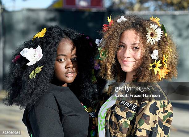 Festival goers are seen during day two of Tyler, the Creator's 5th Annual Camp Flog Gnaw Carnival at Exposition Park on November 13, 2016 in Los...