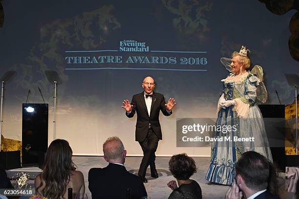 Sir Patrick Stewart and Sir Ian McKellen perform at the 62nd London Evening Standard Theatre Awards, recognising excellence from across the world of...