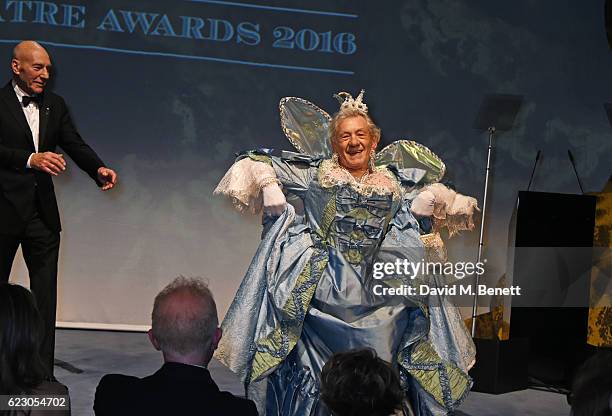 Sir Patrick Stewart and Sir Ian McKellen perform at the 62nd London Evening Standard Theatre Awards, recognising excellence from across the world of...