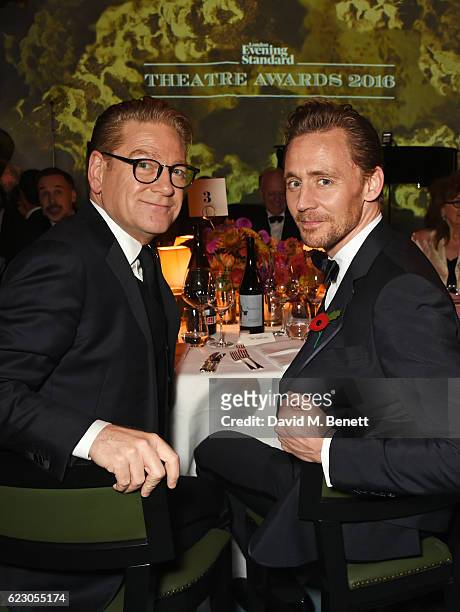 Sir Kenneth Branagh and Tom Hiddleston attend the 62nd London Evening Standard Theatre Awards, recognising excellence from across the world of...