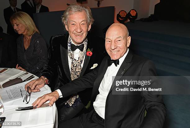 Sir Ian McKellen and Sir Patrick Stewart attend the 62nd London Evening Standard Theatre Awards, recognising excellence from across the world of...