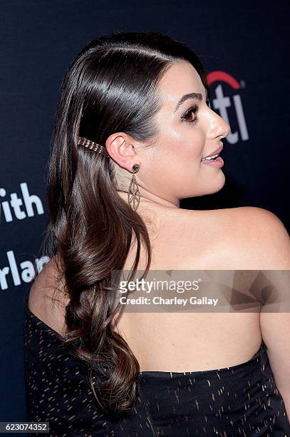 Actress Lea Michele attends The Grove Christmas with Seth MacFarlane Presented by Citi at The Grove on November 13, 2016 in Los Angeles, California.