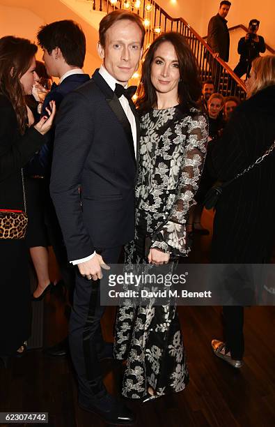 Edward Watson and Lauren Cuthbertson attend a cocktail reception at The 62nd London Evening Standard Theatre Awards, recognising excellence from...