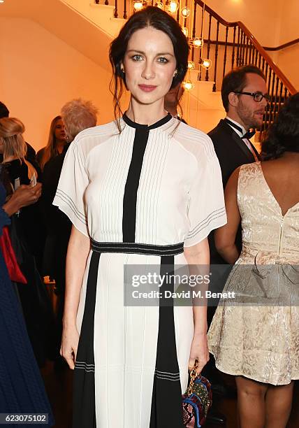 Caitriona Balfe attends a cocktail reception at The 62nd London Evening Standard Theatre Awards, recognising excellence from across the world of...