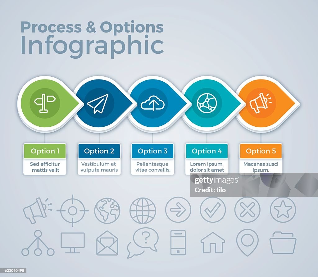 Process And Options Infographic High-Res Vector Graphic - Getty Images