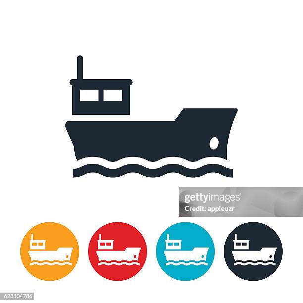ilustraciones, imágenes clip art, dibujos animados e iconos de stock de icono de barcaza - barge