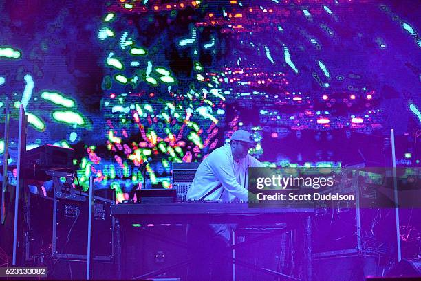 Pretty Lights performs onstage during the 5th Annual Camp Flog Gnaw Carnival at Exposition Park on November 13, 2016 in Los Angeles, California.